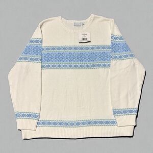 Sonoma Lifestyle Women’s Sweater 3X Fair Isle Stripe Knit Pullover Plus NWT